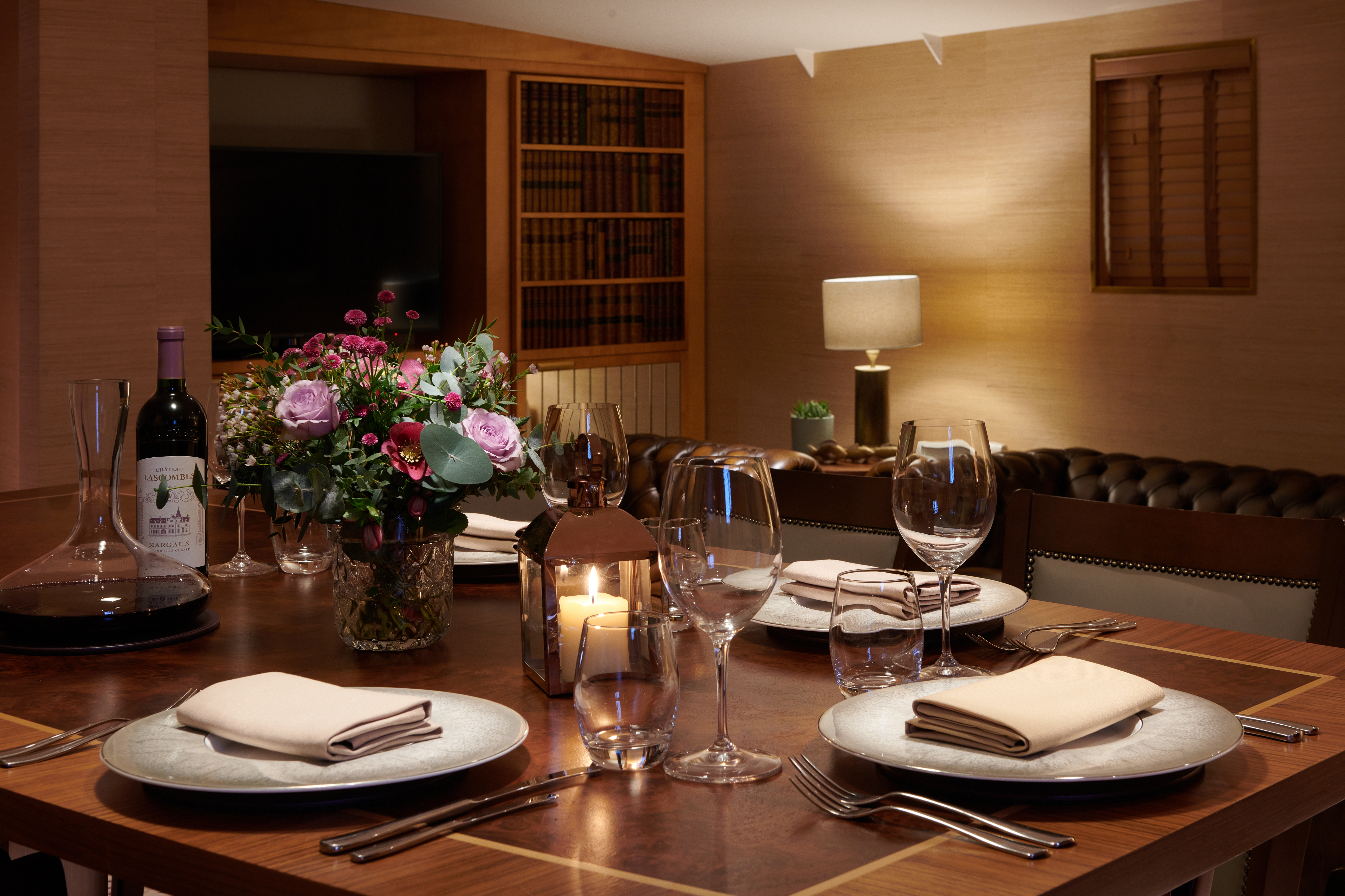 The table is set in the Skerryvore cabin